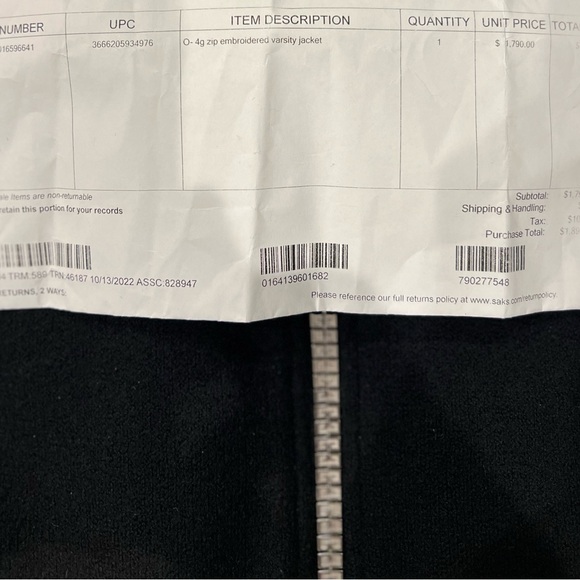 GIVENCHY Zip Embroidered Varsity Jacket - AUTHENTIC - Picture 9 of 11